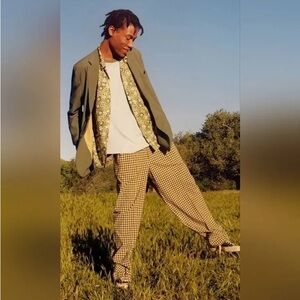 Uniqlo x MARNI Men's Wide Fit Check Tuck Pants Size Small  27"x30"